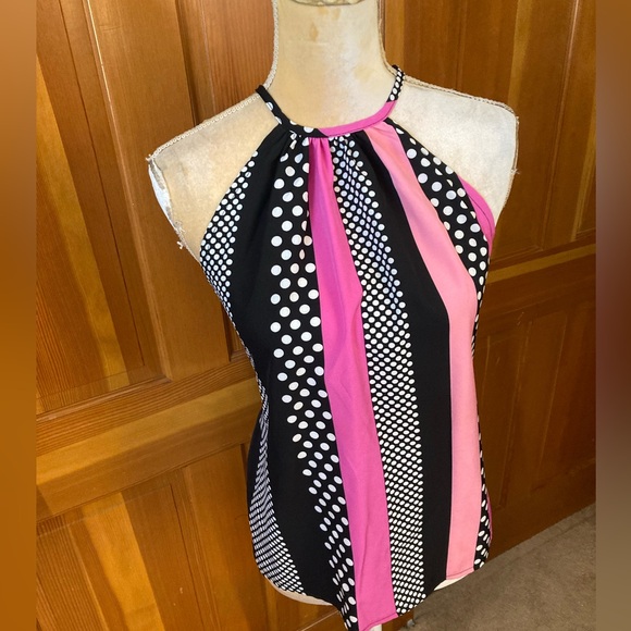 Patchwork Tank Polka Dotted Cami Top - Picture 5 of 14